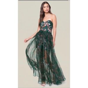 Bebe brand organza maxi skirt dress